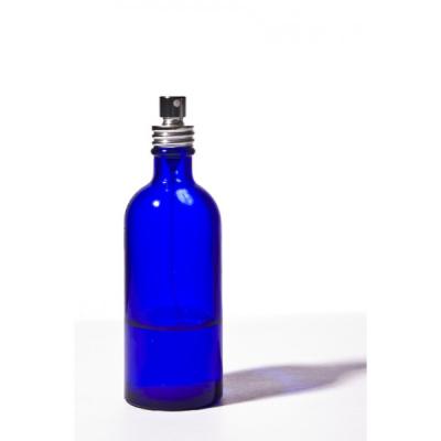 Flacon verre bleu 100 ml avec spray